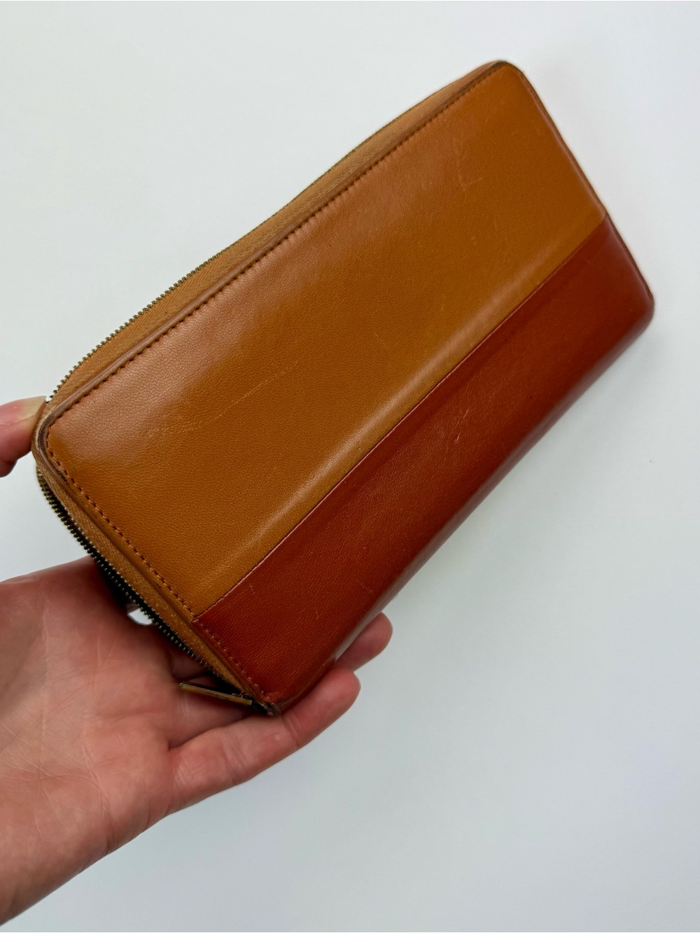 CELINE Colorblock Leather Zippered Long Wallet - Picture 11 of 16
